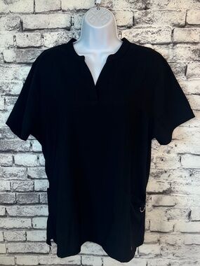 Centro Black Scrub Top Size L